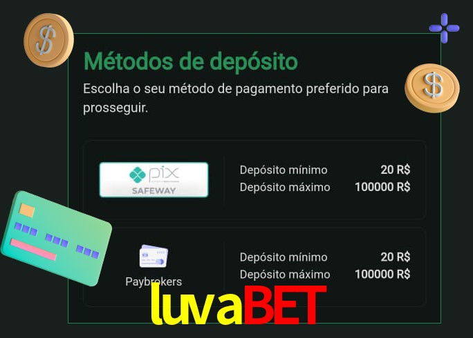 O cassino luvabet oferece uma grande variedade de métodos de pagamento